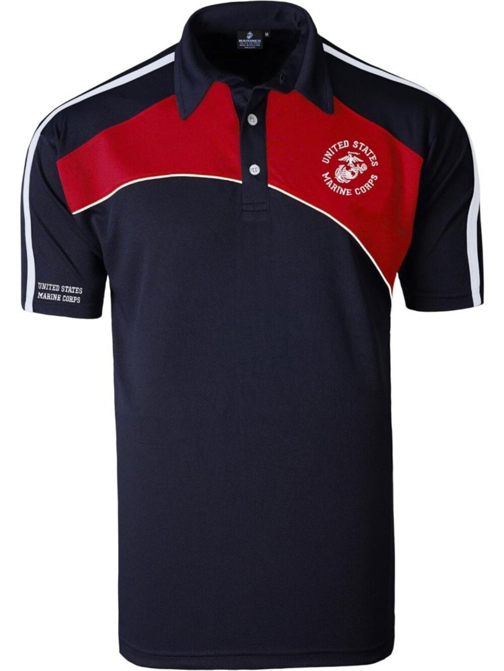 Malham USA Polo Shirt - Officially Licensed USMC Shirt for Men - Navy